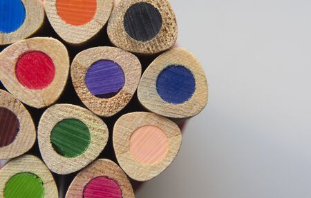 multicolored pencils close up 1の写真素材