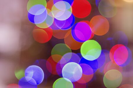Bokeh of night city lightsの写真素材