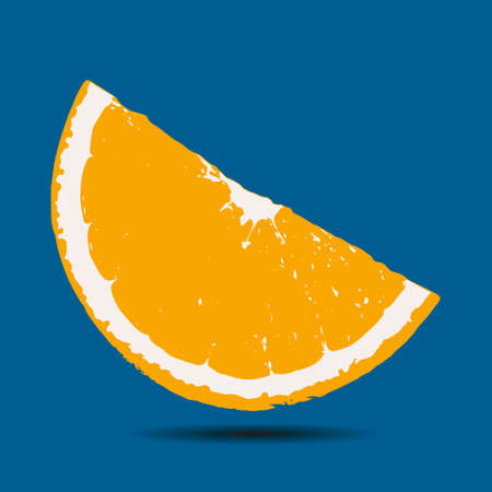 vector cut orange on a blue backgroundのイラスト素材