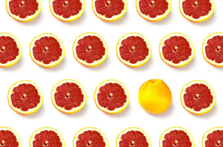 grapefruit with shadow on a white background 6の写真素材