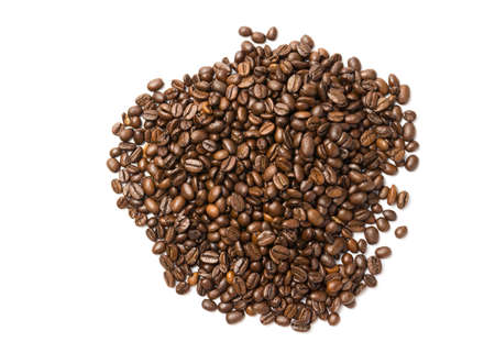 Coffee beans isolated on white background area for copy spaceの写真素材