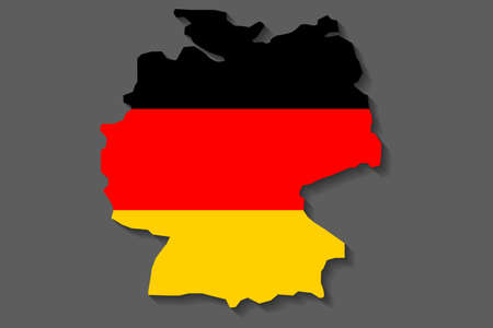 Germany map on gray backgroundのイラスト素材