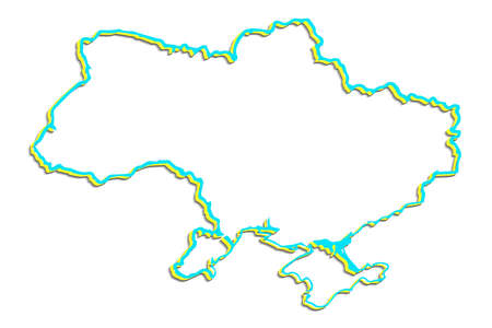 Map of Ukraine on a white background 2のイラスト素材