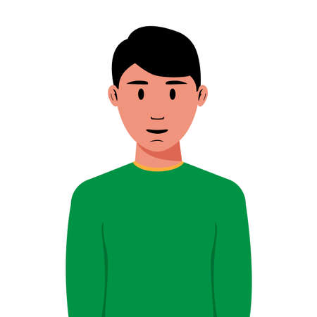 Portrait of a man isolated on a white backgroundのイラスト素材