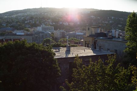Panorama of the old European city of Budapestの写真素材