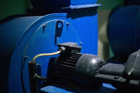 Soviet motor for ventilation in a bunkerの写真素材