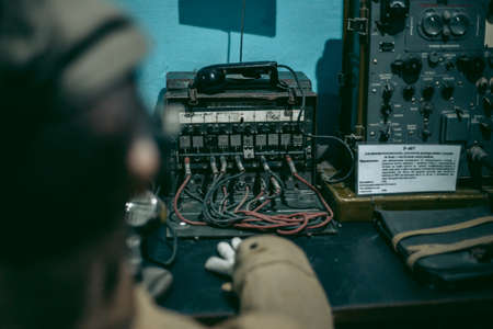 World War II radio in officeのeditorial素材