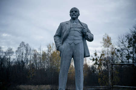 Monument to Lenin Pripyat in Chernobylのeditorial素材