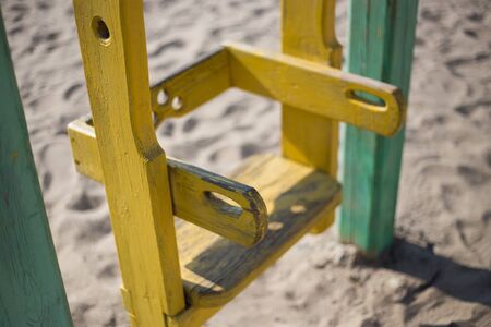 Children's playground in the yard in Kiev in Ukraineの写真素材