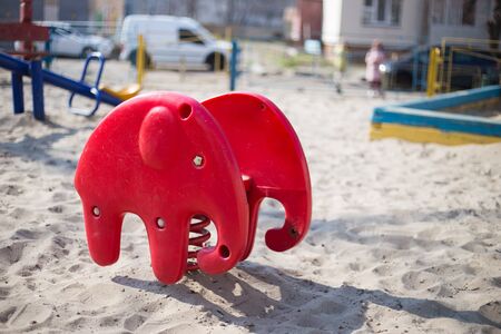 Children's playground in the yard in Kiev in Ukraine