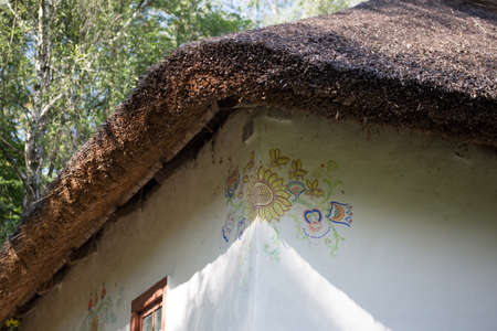 Old ethnic huts and houses of Ukrainians in Pereyaslavの写真素材