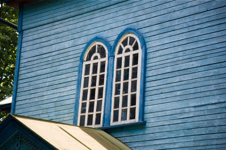 Old ethnic huts and houses of Ukrainians in Pereyaslavの写真素材