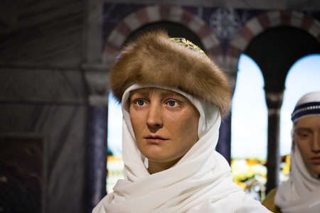Kyiv, Ukraine 09.01.2020: A wax sculpture of the Michael I Metropolitan of Kyiv