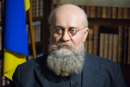 Kyiv, Ukraine 09.01.2020: A wax sculpture of the Stepan Banderaのeditorial素材