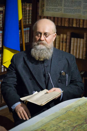 Kyiv, Ukraine 09.01.2020: A wax sculpture of the Stepan Banderaのeditorial素材