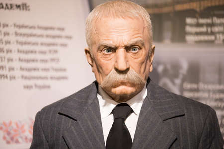 Kyiv, Ukraine 09.01.2020: A wax sculpture of the Hero of  the Soviet Union Armyのeditorial素材