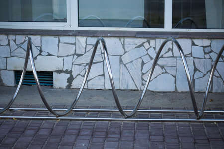 Parking for bicycles on the street in the city