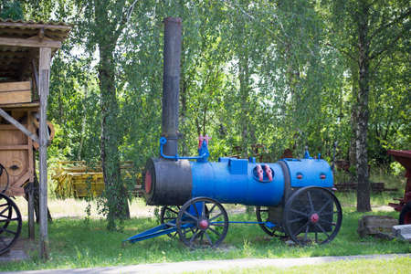 Old abandoned agricultural machines for harvesting