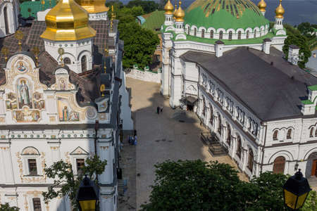 View of the Orthodox Church Kiev Pechersk Lavraのeditorial素材