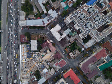 Aerial view of the historical center of the capital of Ukraine - Kiev