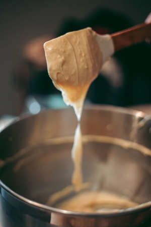 The baking process of baking pies and cookies in the kitchen