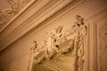 Exquisite interior design of the apartment in Victorian style. Classic decor