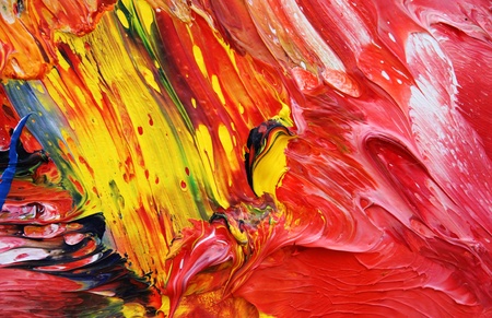 close-up view of oil coloursの写真素材