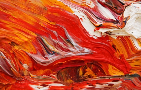 close-up view of oil colours の写真素材