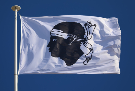 Flag of Corsica in bright lightのeditorial素材