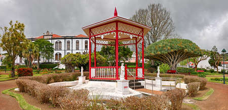 Botanical Garden "Jardim Florencio Terra" in Horta at island Faial, Azoresのeditorial素材