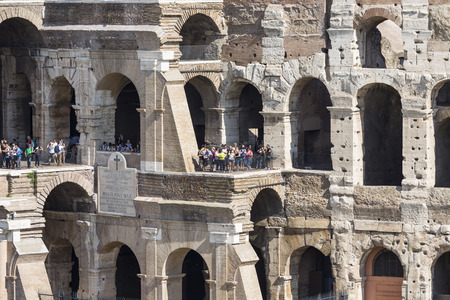 Flavian Amphitheater, Colosseum, Rome, Italyの写真素材