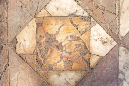 ancient marble slab in the Domus Severiana on Palatine Hill, Rome, Italy, Europeの写真素材