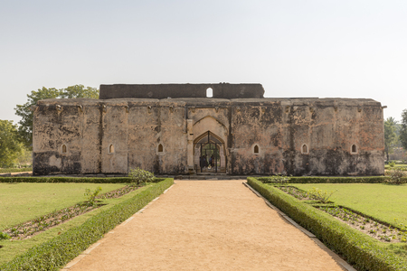 Queen's bath, Hampi, Karnataka, Indiaの写真素材