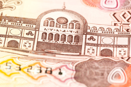 detail of 5 united arab emirates dirham bank note