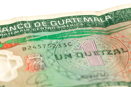 detail of 1 guatemalan quetzal bank noteの写真素材