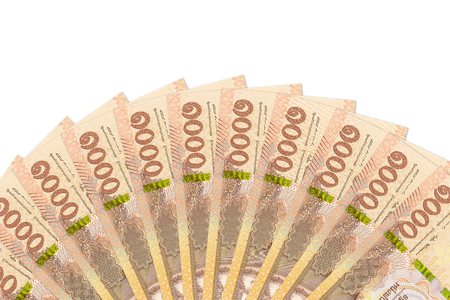 some new 1000 thai baht banknotes with copy space