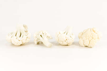 delicious white cauliflower with leaves illustrating a healthy lifestyle