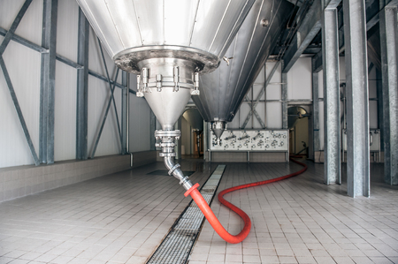 Water tank in a beer factoryの写真素材