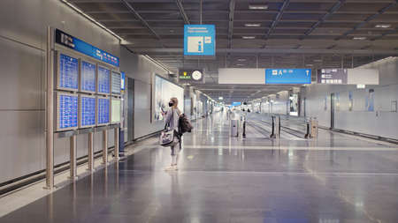 Frankfurt, Hesse/Germany - November 2nd 2020: Frankfurt am Main Airport is a major international...
