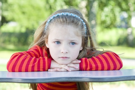 Portrait of little girl on the playground
