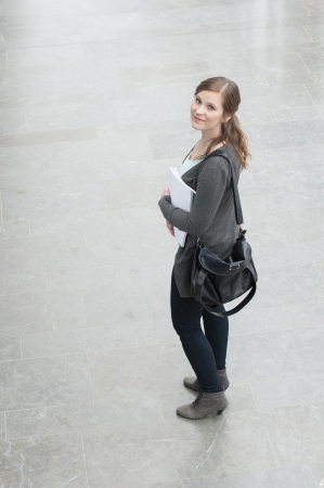 Portrait of young female studentの写真素材