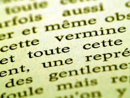 Close up of a text