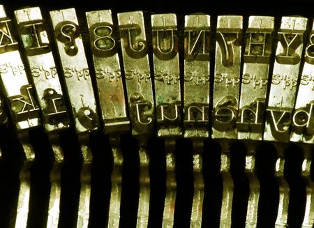 Close up of a typewriter, with shallow DOFの写真素材