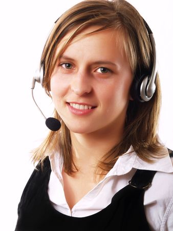 Young businesswoman having a phone callの写真素材