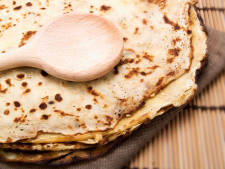 Pancakes in a kitchen