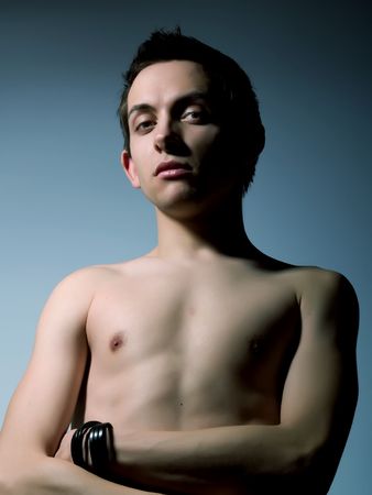 Portrait of an attractive young maleの写真素材