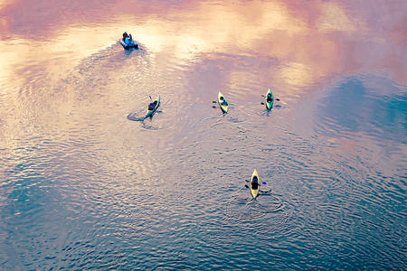 Aerial view of the water surfaceのeditorial素材