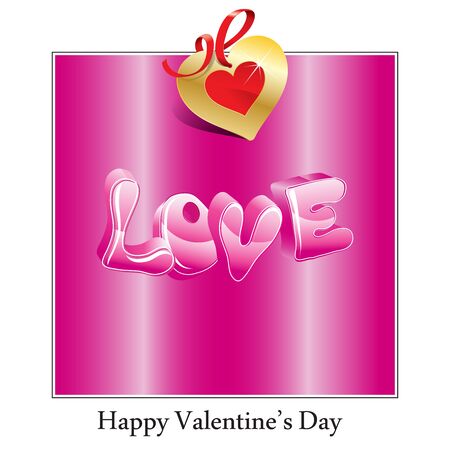 Happy Valentines Day Card With Heartsのイラスト素材