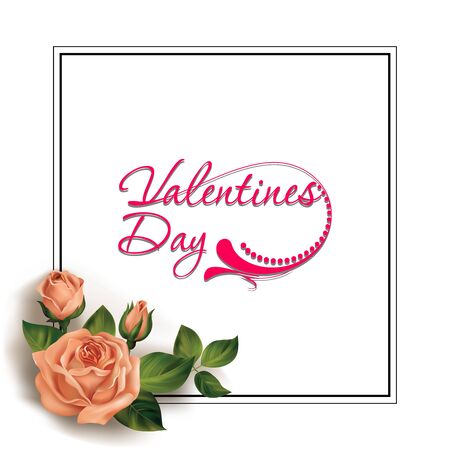 Happy Valentines Day Card With Heartsのイラスト素材