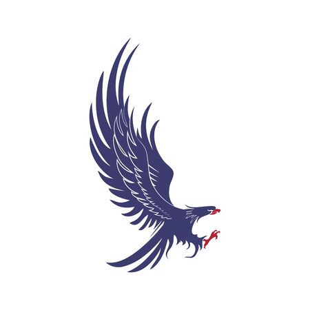 Vector image of an eagle design on white backgroundのイラスト素材